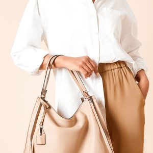 Stockholm Faux Leather Slouch Shoulder Bag With Crossbody Strap