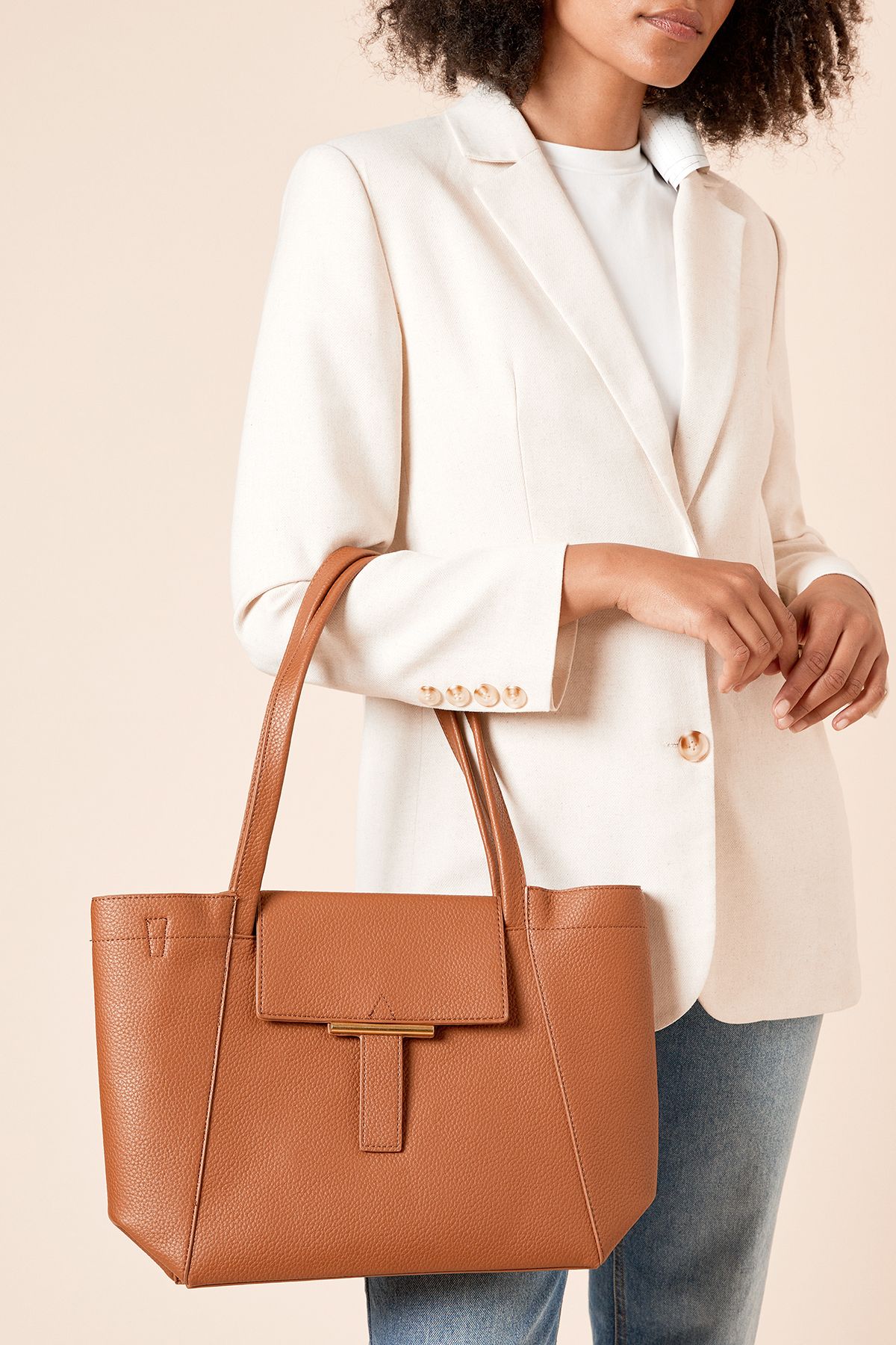 Freya Tote Bag With Gold Hardware