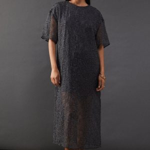 Premium Tissue Organza Midaxi T-shirt Dress