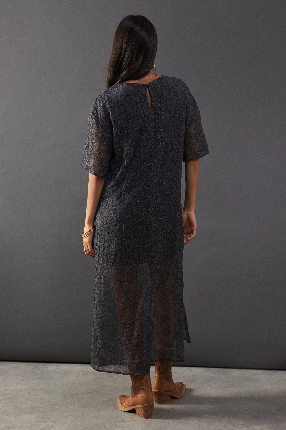 Premium Tissue Organza Midaxi T-shirt Dress - Image 3