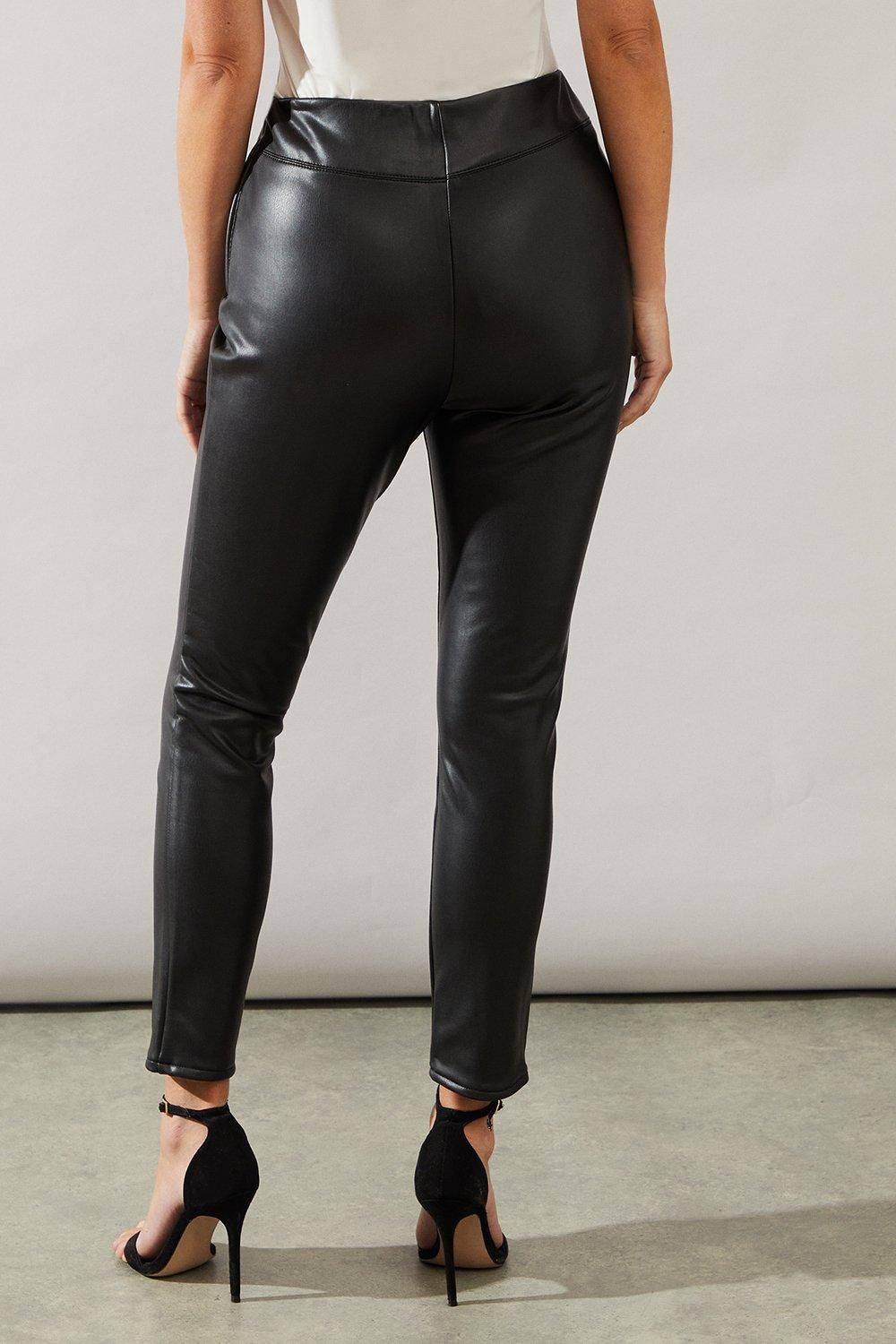 Petite Faux Leather Leggings - Image 3