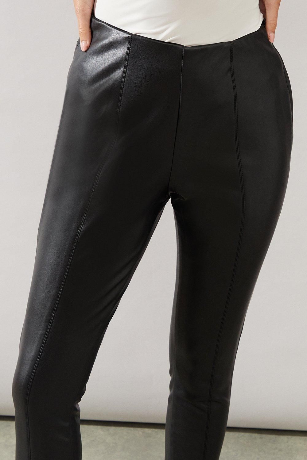 Petite Faux Leather Leggings - Image 4
