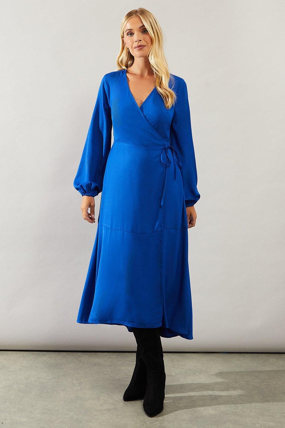Petite Woven Wrap Dress