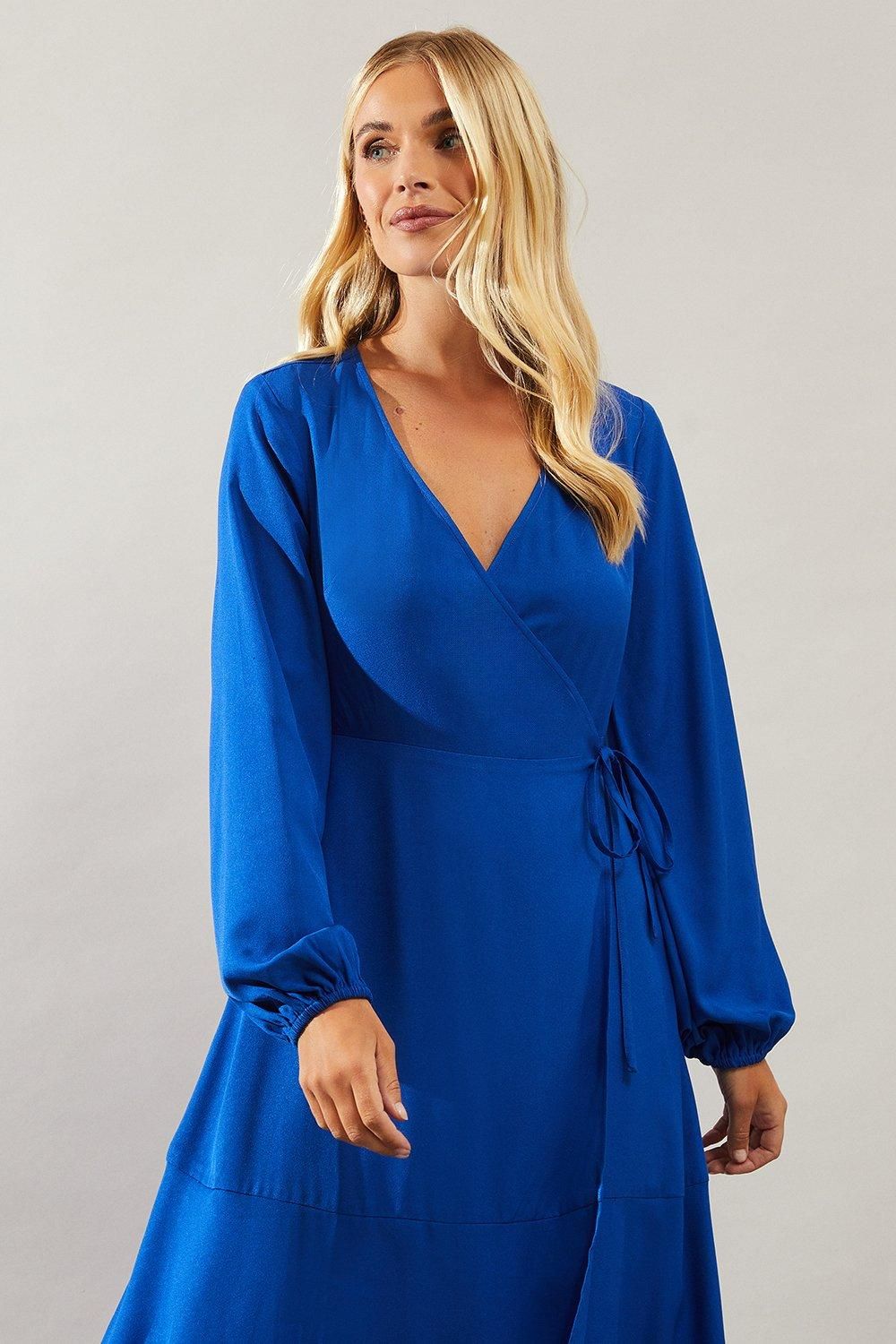 Petite Woven Wrap Dress - Image 4