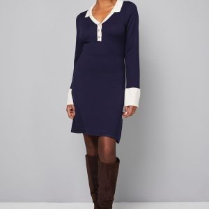 Polo Button Through Knitted Dress