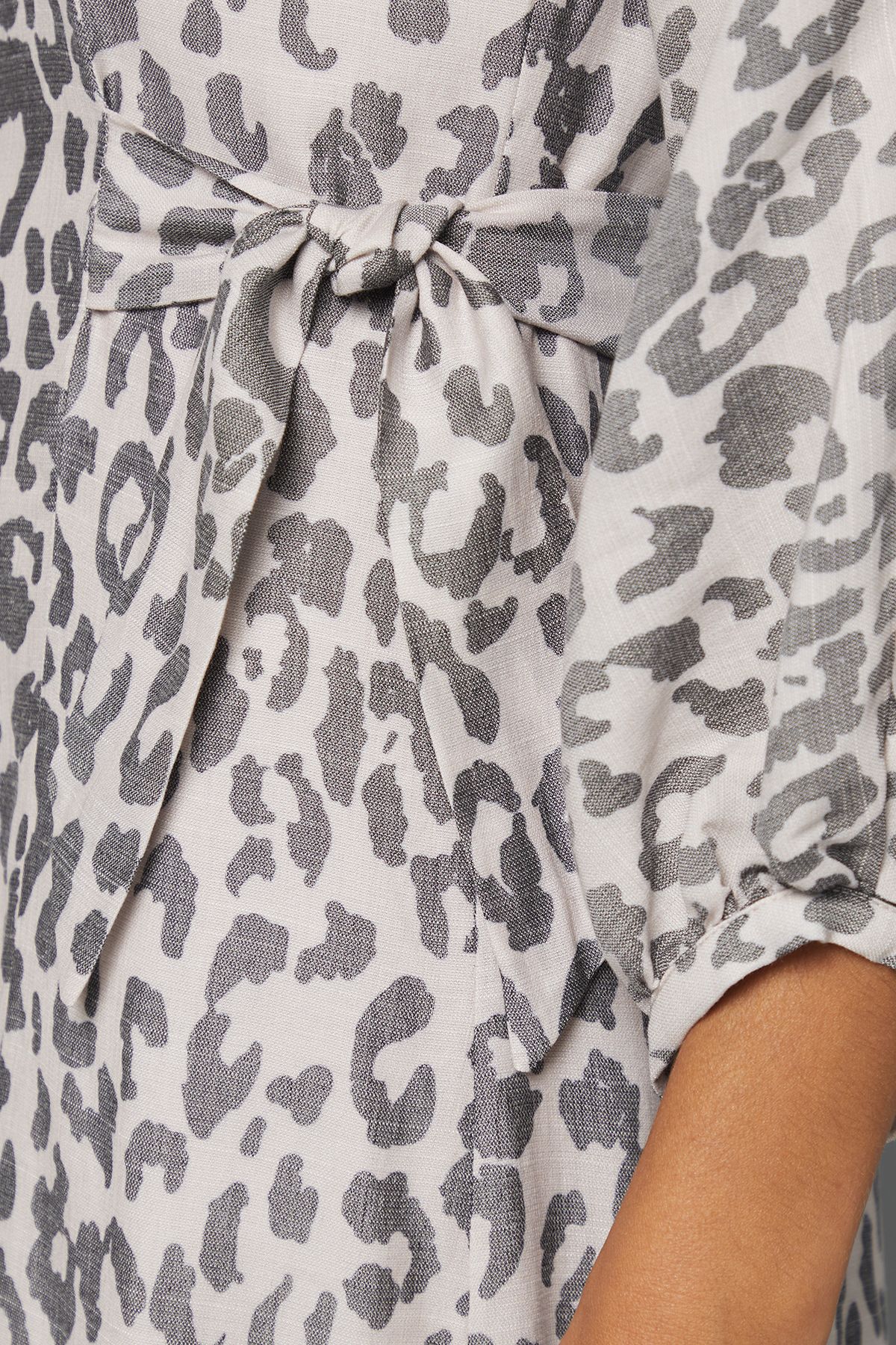 Leopard Print Button Midi Dress - Image 5