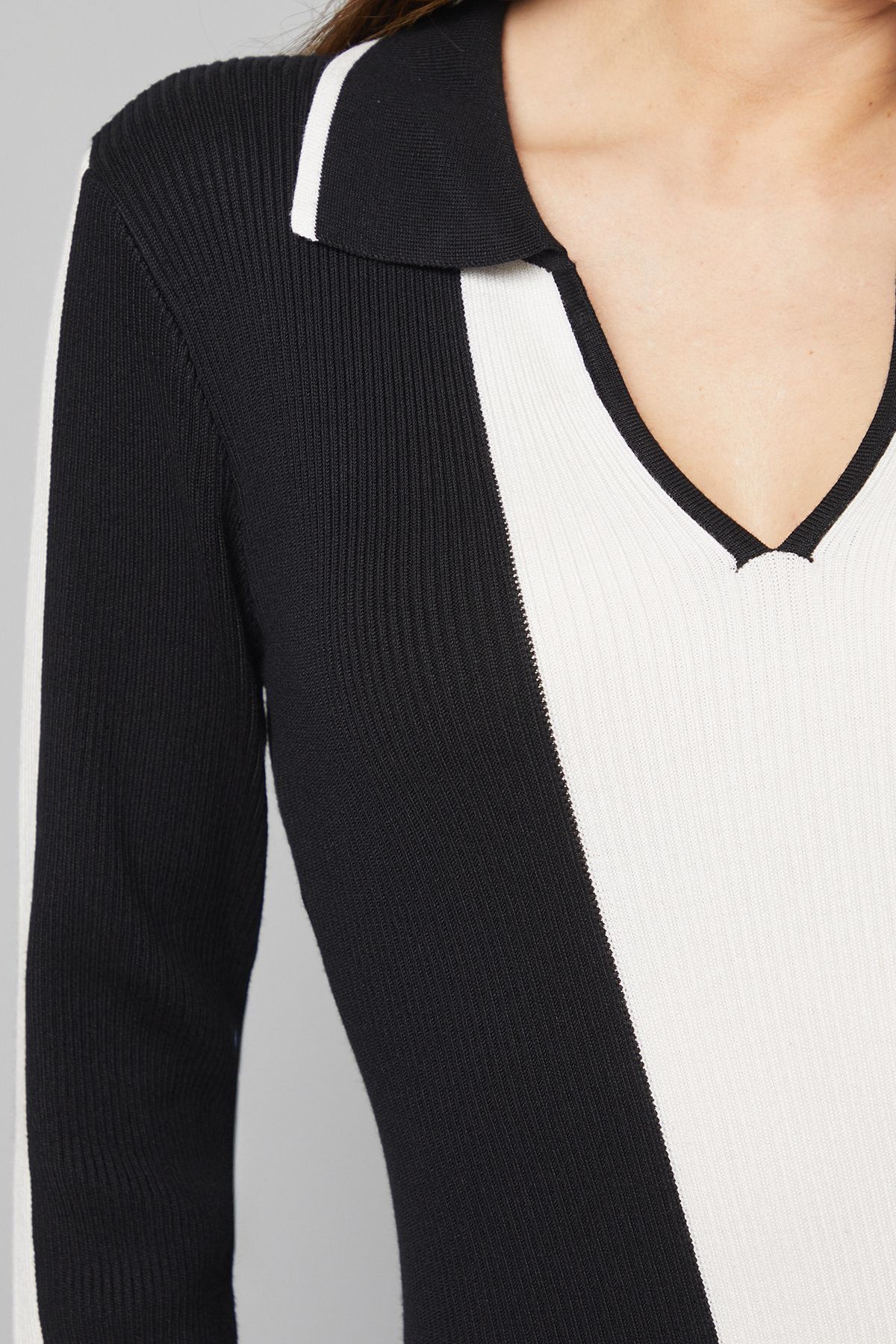 Colour Block Knitted Midi Dress - Image 5