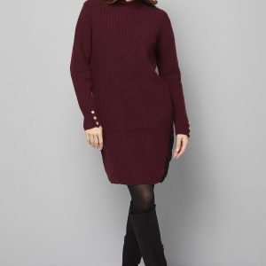 Lace Detail Ribbed Knitted Dress