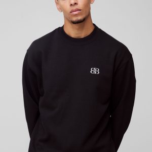Oversized B Embroidered Sweatshirt