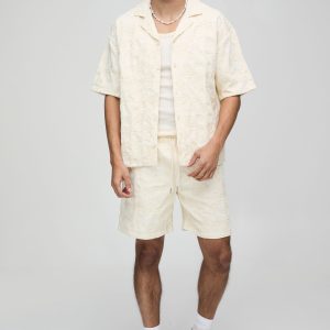 Oversized Twill Rope Applique Shirt