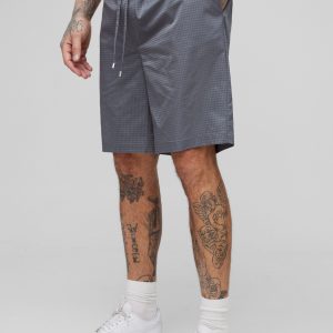 Tall Satin Relaxed Fit Jacquard Shorts