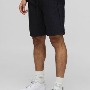 Elasticated Relaxed Fit Quilted Nylon Shorts
