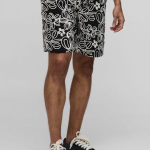 Elasticated Relaxed Rope Applique Shorts