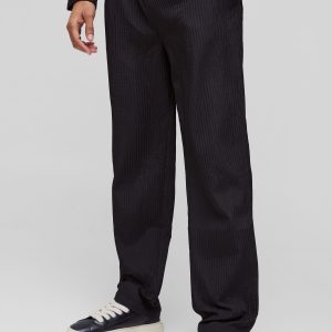 Straight Fit Elasticated Waist Technical Pleat Trouser