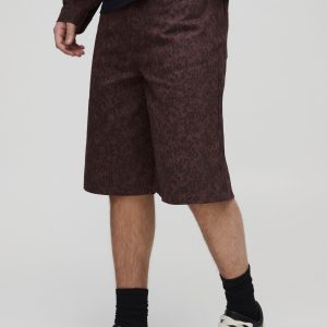 Regular Denim Leopard Carpenter Jorts