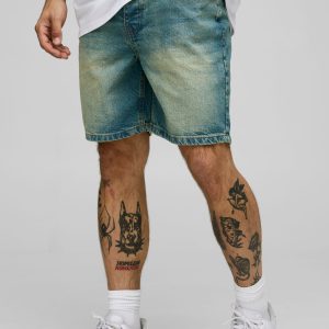 Relaxed Rigid Denim In Antique Blue