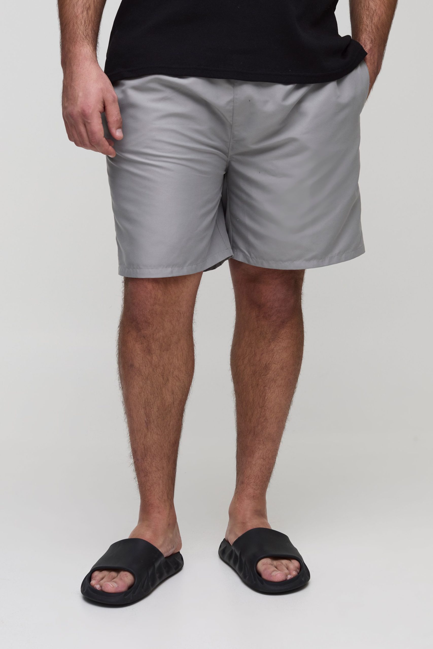 Plus Mid Length Regular Fit Swim Shorts