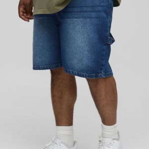 Plus Carpenter Denim Shorts