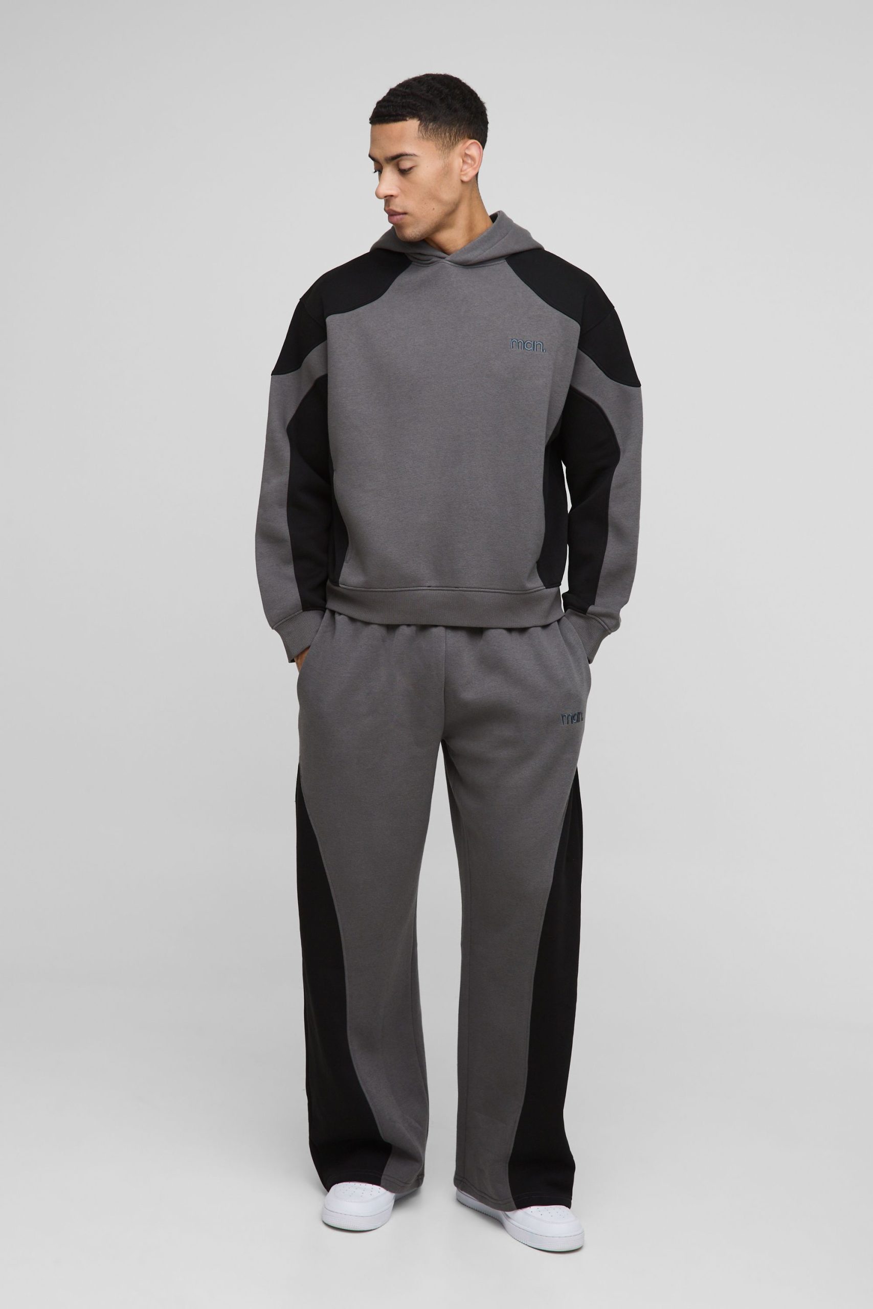 Oversized Boxy Man Seam Detail Hooded Tracksuit