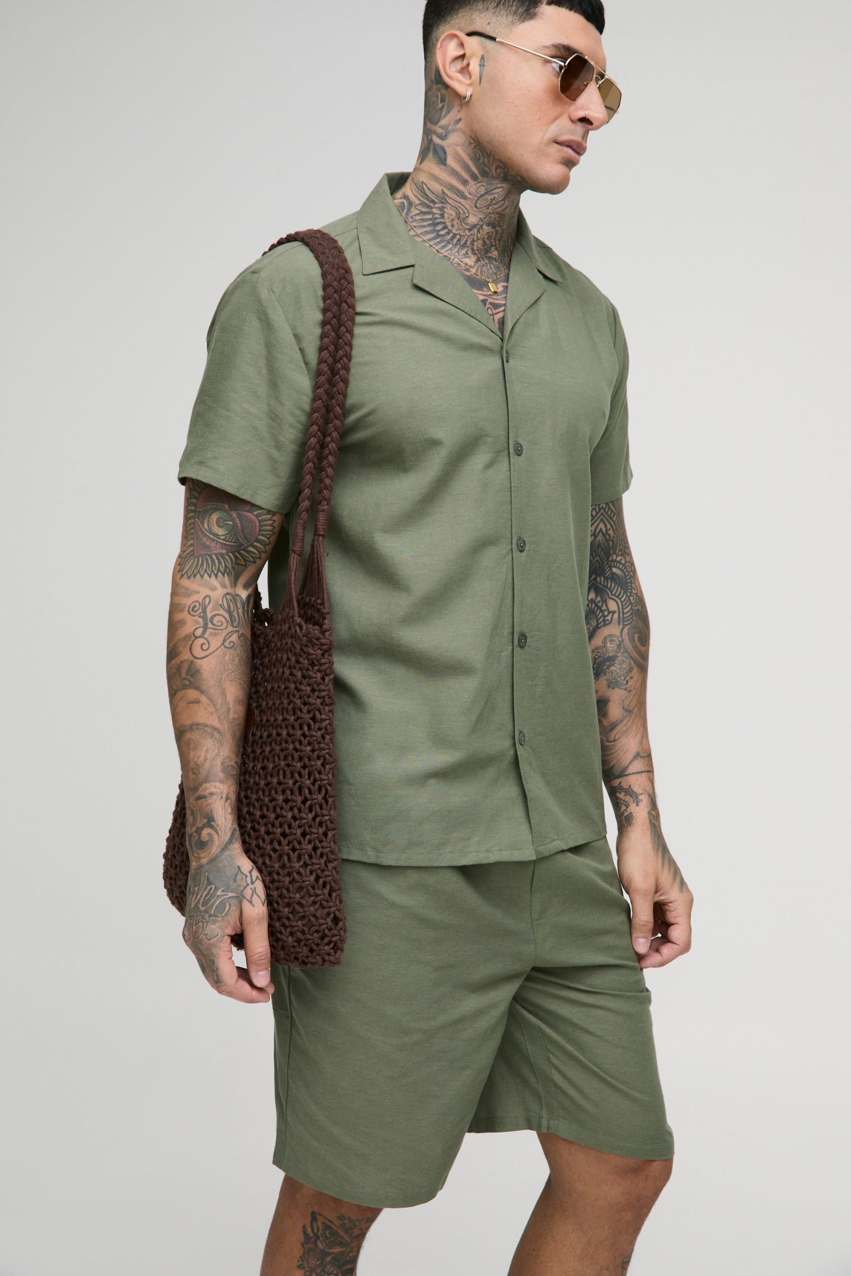 Tall Regular Linen Shirt & Short Set