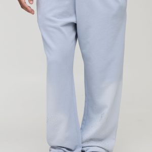 Relaxed Fit Washed Rhinestone Joggers