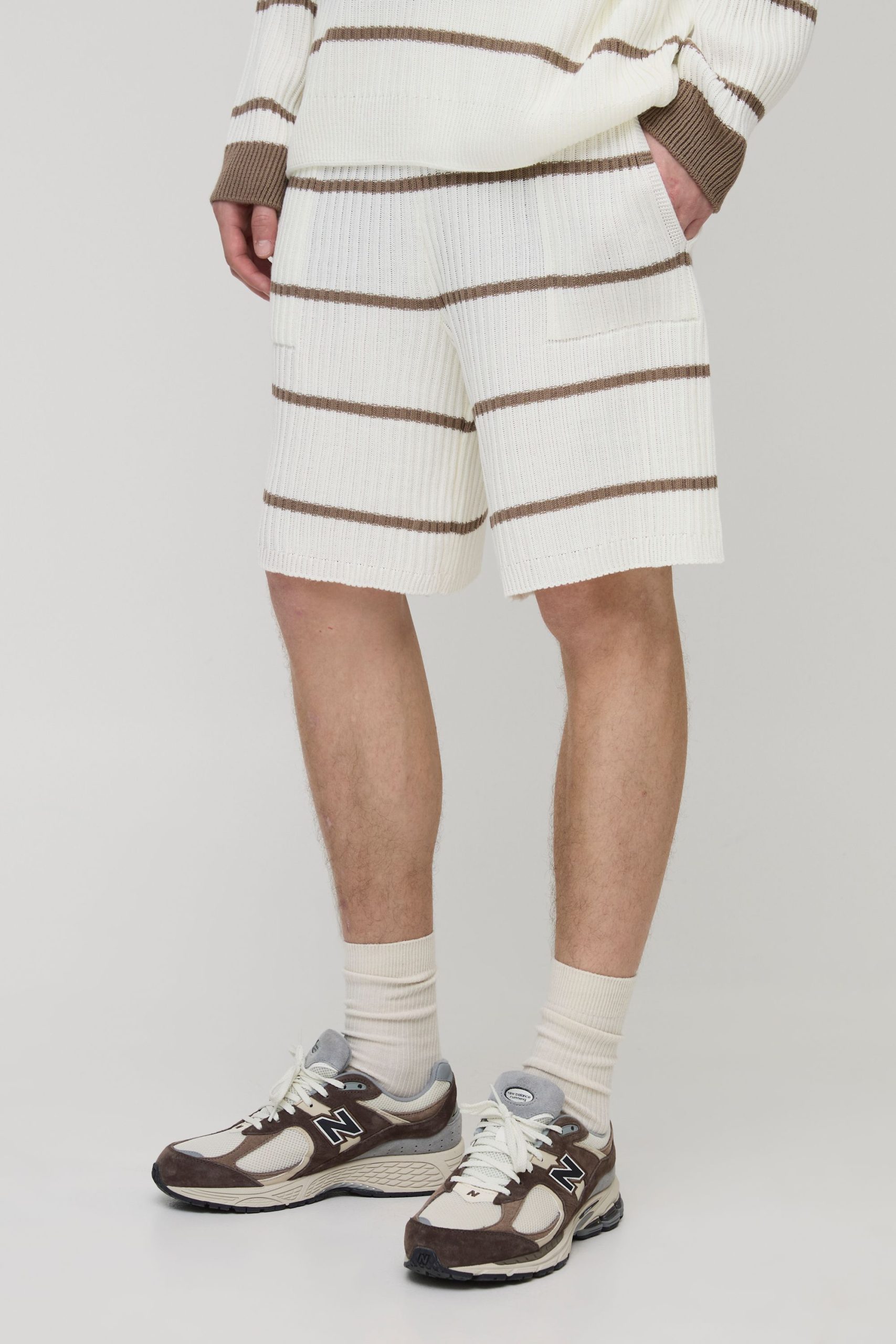 Tall Stripe Relaxed Knitted Shorts