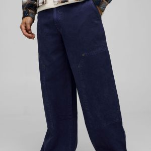 Baggy Fit Washed Carpenter Trousers
