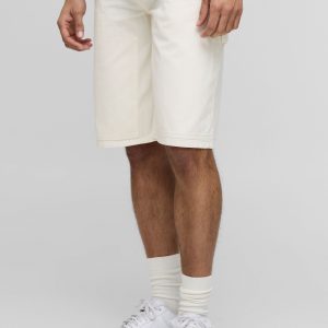 Relaxed Long Length Overdye Carpenter Shorts
