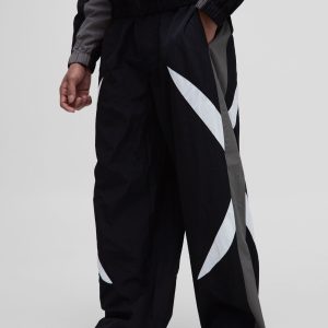 Elasticated Waist Parachute Side Stripe Pants