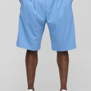 Pleated Fixed Waistband Tailored Jorts