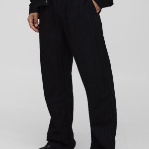 Straight Leg Jacquard Stripe Joggers