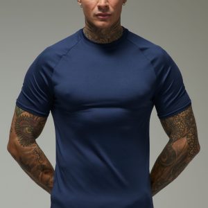 Tall Man Active Lightweight Essentials Gym Muscle Fit Raglan T-shirt