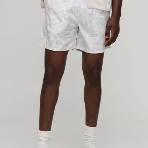 Pattern Printed Mid Length Swim Short