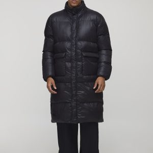 Regular Fit High Shine Longline Puffer Jacket