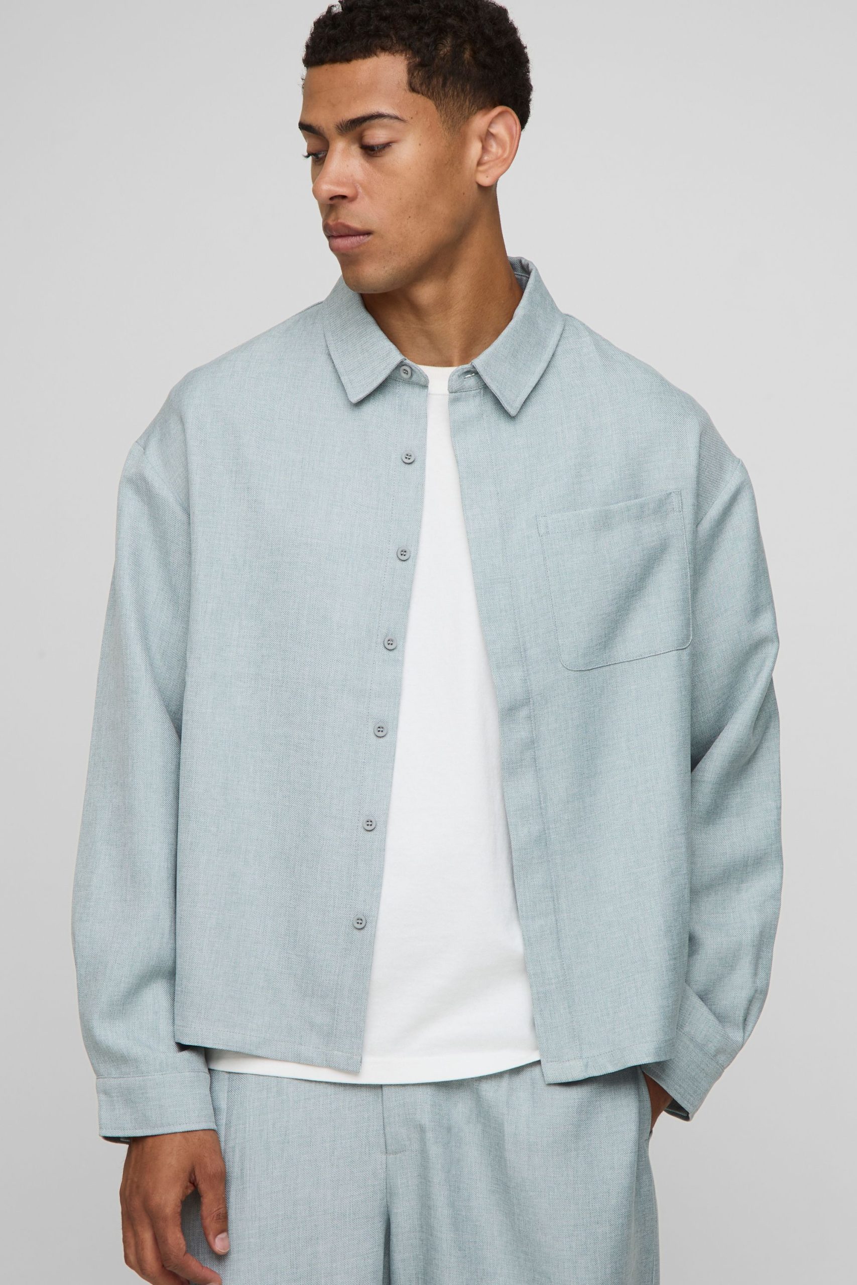 Oversized Textured Overshirt