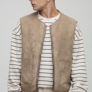 Boxy Fit Reversible Borg & Suede Gilet