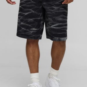 Parachute Crinkle Washed Denim Shorts