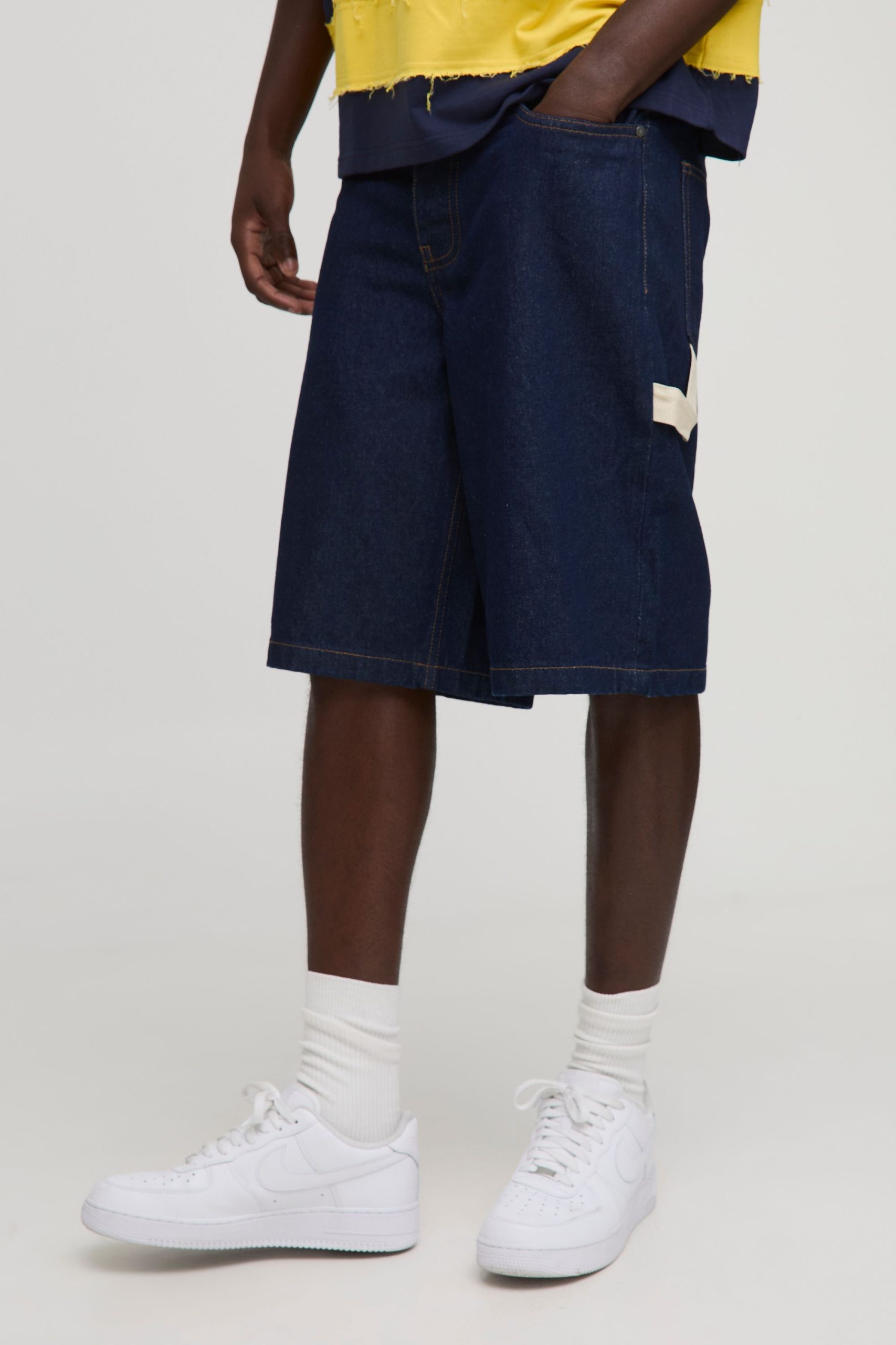 Regular Contrast Carpenter Indigo Denim Jorts
