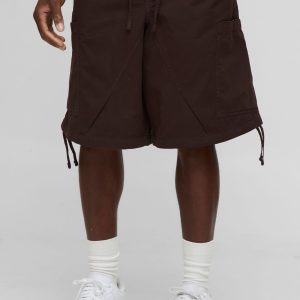 Elasticated Waist Parachute Cargo Shorts