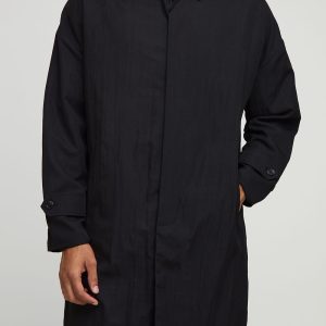 Oversized Fit Single Breasted Nylon Car Coat