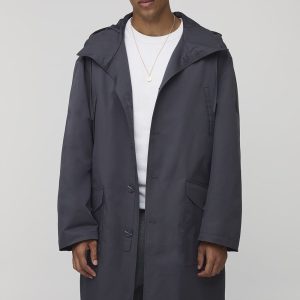 Regular Fit Long Length Hooded Parka Jacket