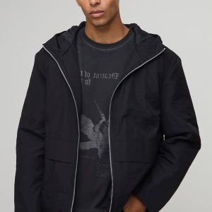 Regular Fit Funnel Neck Hooded Cagoule