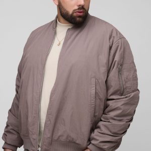 Plus Peached Embroidered MA1 Bomber Jacket