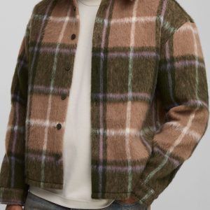 Oversized Brushed Check Overshirt