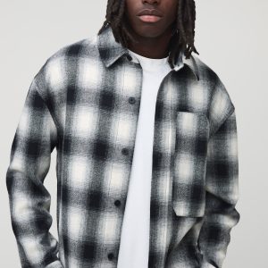Regular Fit Heavyweight Workwear Pocket Check Overshirt