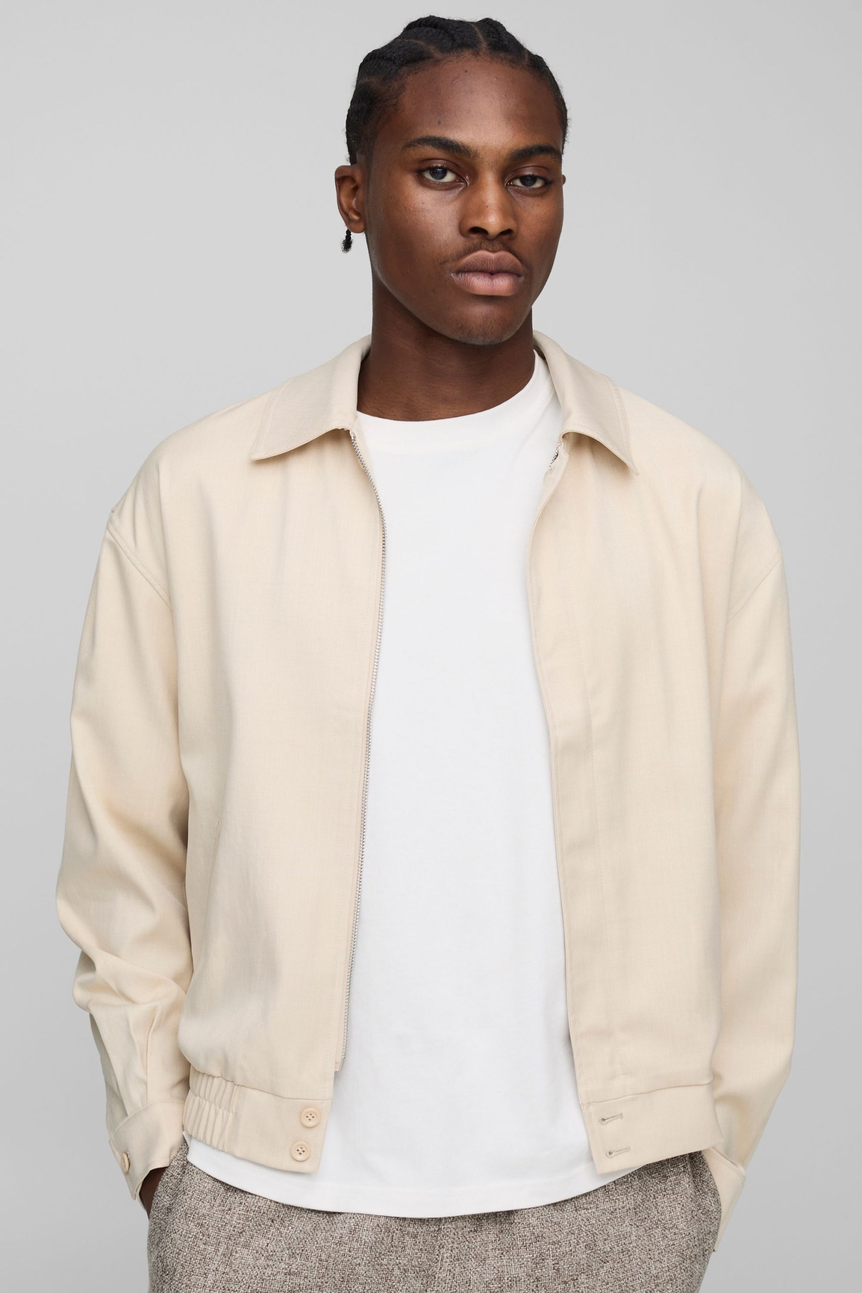 Oversized Twill Elasticated Hem Overshirt