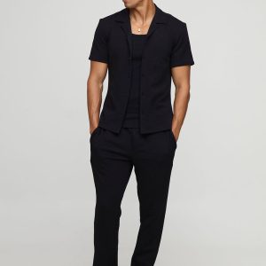 Slim Fit Geo Jacquard Shirt & Tapered Trouser Set