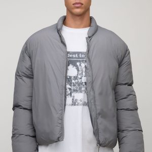 Tall Mono Padded Oversized Bomber Jacket
