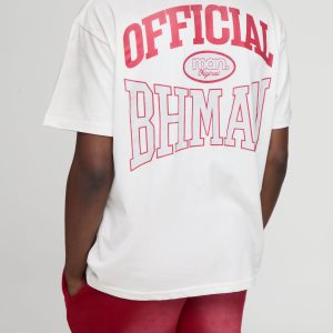 Red Oversized Spray Wash T-Shirt And Relaxed Jersey Shorts