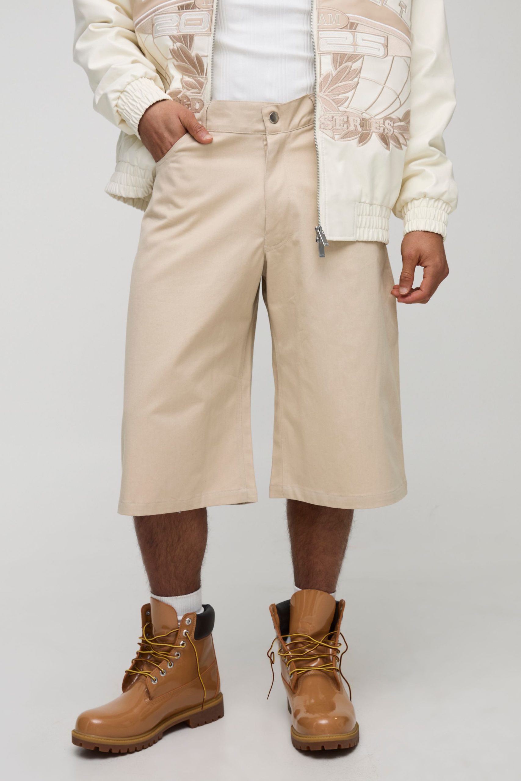 Baggy Washed Twill Shorts